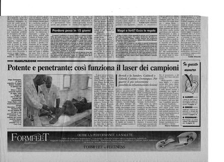 Articolo di giornale: Potente e penetrante: così funziona il laser dei campioni