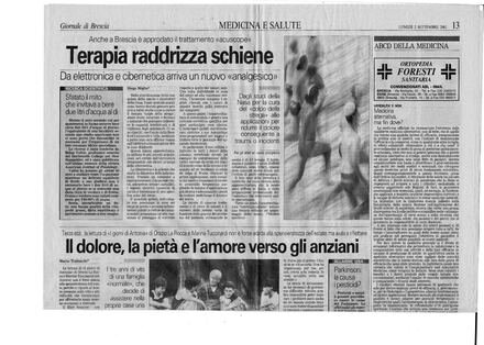 Articolo di giornale: Terapia raddrizza schiene